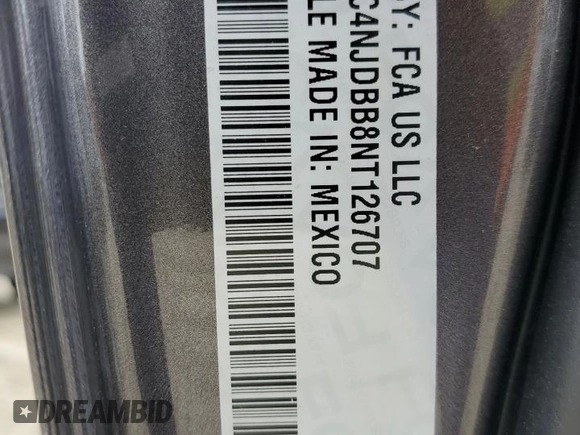 2022 Jeep Compass Latitude с VIN 3C4NJDBB8NT126707, выставлен на аукционе Copart как лот 59792595 с пробегом 61 636 миль миль и Списание • Salvage title. История ставок и продаж доступна на DreamBid. Изображение 14.