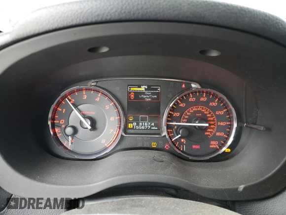 2015 Subaru WRX with VIN JF1VA1A60F9834792, listed as a Copart auction lot 46128425 with 155,677 mi miles and Salvage Title. Bid and sale history available at carsss.com. Image 9.