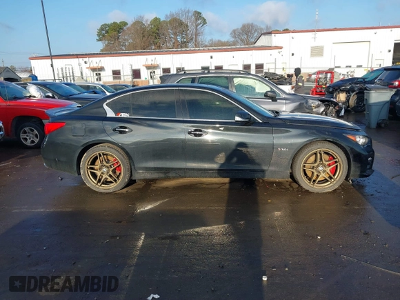 2017 Infiniti Q50 Red Sport 400 with VIN JN1FV7AR1HM871708, listed as a IAAI auction lot 41426763 with 92,582 mi miles. Bid and sale history available at carsss.com. Image 13.