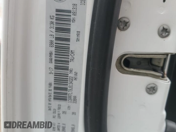 2018 Ram 1500 Big Horn with VIN 1C6RR7LT9JS134322, listed as a Copart auction lot 62555085 with 264,155 mi miles and Non repairable. Bid and sale history available at DreamBid. Image 12.