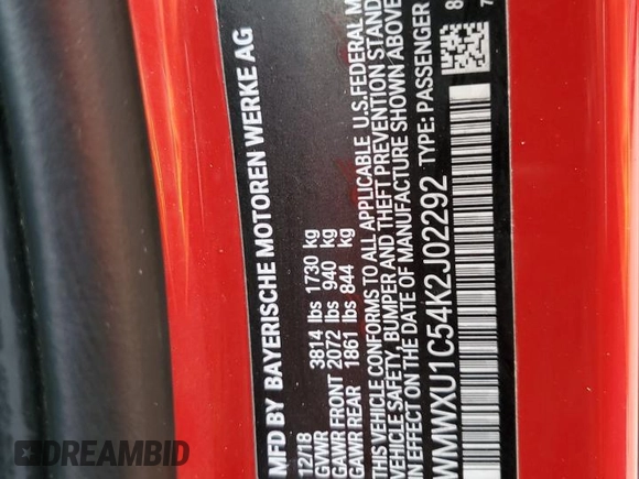 2019 MINI Hardtop 4 Door Cooper z VIN WMWXU1C54K2J02292, wystawiony jako Copart lot #47837175 z przebiegiem 88 710 mil mil oraz Szkoda całkowita • Salvage title. Historia ofert i sprzedaży dostępna na DreamBid. Obrazek 12.