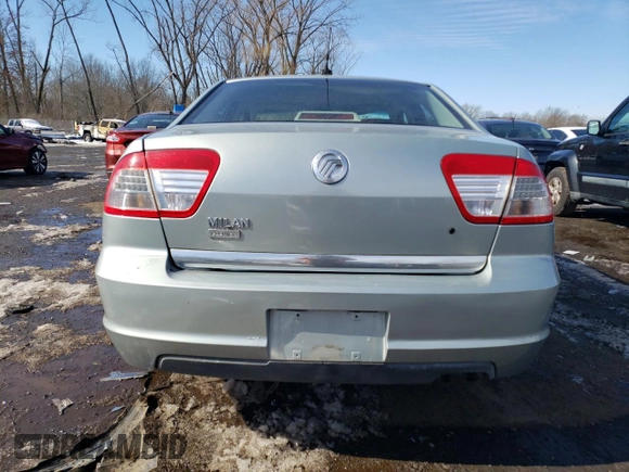 2007 Mercury Milan Premier with VIN 3MEHM08Z97R652599, listed as a Copart auction lot 46596345 with 92,720 mi miles and Salvage Title. Bid and sale history available at carsss.com. Image 6.