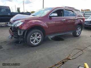 2016 Chevrolet Equinox LTZ with VIN 2GNALDEK3G6177678, listed as a Copart auction lot 50765485 with 125,723 mi miles and Salvage Title. Bid and sale history available at carsss.com. Image 1.