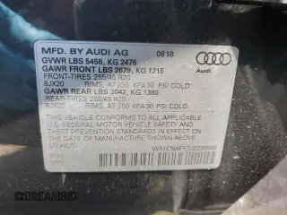 2018 Audi Q5 Prestige with VIN WA1CNAFY7J2235559, listed as a Copart auction lot 52076415 with 62,340 mi miles and Salvage Title. Bid and sale history available at carsss.com. Image 13.