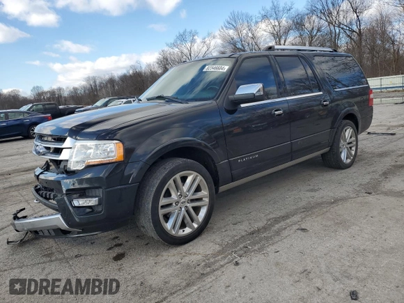 2017 Ford Expedition EL Platinum with VIN 1FMJK1MT8HEA38742, listed as a Copart auction lot 82346604 with 132,411 mi miles and Salvage Title. Bid and sale history available at carsss.com. Image 1.