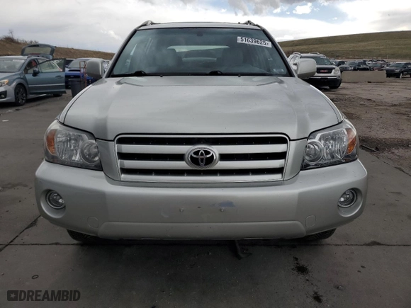 2007 Toyota Highlander w/3rd Row with VIN JTEEP21A470192887, listed as a Copart auction lot 51639625 with 132,676 mi miles and Salvage Title. Bid and sale history available at carsss.com. Image 5.