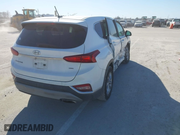 2019 Hyundai Santa Fe SE with VIN 5NMS2CAD4KH118545, listed as a IAAI auction lot 41686797 with 54,108 mi miles and . Bid and sale history available at DreamBid. Image 4.