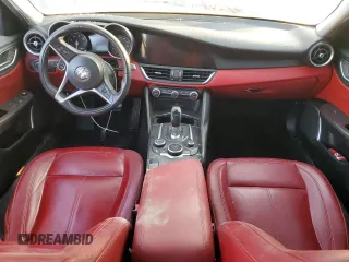 2019 Alfa Romeo Giulia Sport with VIN ZARFAMAN1K7613723, listed as a Copart auction lot 83711424 with 0 mi miles and Salvage Title. Bid and sale history available at carsss.com. Image 8.