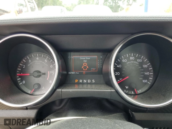 2021 Ford Mustang EcoBoost with VIN 1FA6P8TH7M5111908, listed as a Copart auction lot 59636085 with 57,667 mi miles and Salvage title. Bid and sale history available at DreamBid. Image 9.