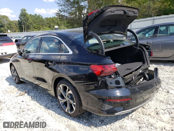 2022 Audi A3 Premium with VIN WAUAUDGY7NA098843, listed as a Copart auction lot 66575893 with 5,701 mi miles. Bid and sale history available at carsss.com. Image 2.