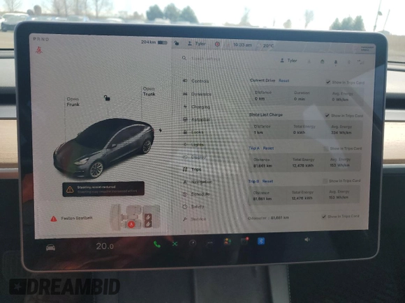 2021 Tesla Model 3 Standard Range Plus z VIN 5YJ3E1EA6MF838465, wystawiony jako Copart lot #55296995 z przebiegiem 81 661 mil mil oraz Czysty tytuł • Clean title. Historia ofert i sprzedaży dostępna na DreamBid. Obrazek 9.
