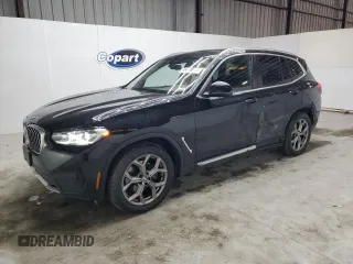 2024 BMW X3 xDrive30i with VIN 5UX53DP03R9T88438, listed as a Copart auction lot 52167265 with 30,466 mi miles and Clean Title. Bid and sale history available at carsss.com. Image 1.