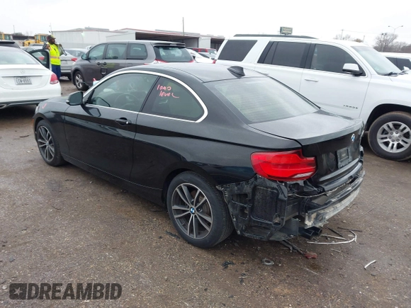 2018 BMW 2 Series 230i with VIN WBA2J1C50JVD09751, listed as a IAAI auction lot 41440752 with 71,700 mi miles. Bid and sale history available at carsss.com. Image 3.