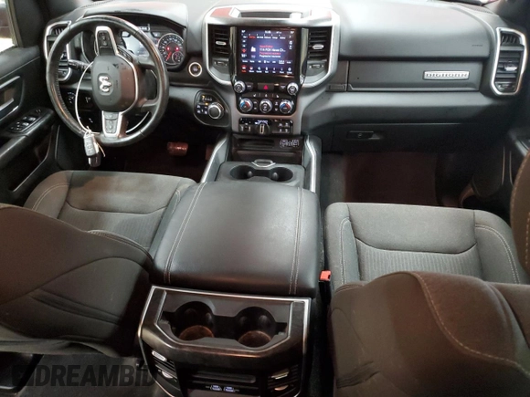 2021 Ram 1500 Big Horn with VIN 1C6SRFBT6MN771958, listed as a Copart auction lot 56236575 with 76,090 mi miles and Salvage title. Bid and sale history available at DreamBid. Image 8.