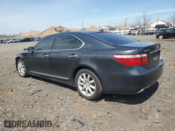 2009 Lexus LS 460 with VIN JTHCL46F695002146, listed as a Copart auction lot 53454775 with Not Provided miles and Salvage Title. Bid and sale history available at DreamBid. Image 2.
