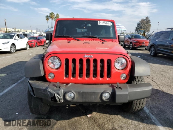2018 Jeep Wrangler JK Unlimited Sport S with VIN 1C4HJWDGXJL855671, listed as a Copart auction lot 84122204 with 86,527 mi miles and Salvage Title. Bid and sale history available at carsss.com. Image 5.