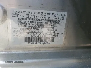 2014 Nissan Note S with VIN 3N1CE2CPXEL353071, listed as a Copart auction lot 56045695 with 88,804 mi miles and Salvage title. Bid and sale history available at DreamBid. Image 12.