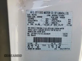 2004 Ford F-150 XL с VIN 2FTRF17214CA03829, выставлен на аукционе Copart как лот 56030355 с пробегом Не указан миль и Списание • Salvage title. История ставок и продаж доступна на DreamBid. Изображение 12.