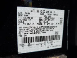 2023 Ford Mustang Mach-E GT with VIN 3FMTK4SXXPMA54255, listed as a Copart auction lot 53497145 with 8,924 mi miles and Salvage title. Bid and sale history available at DreamBid. Image 13.