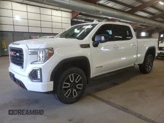 2021 GMC Sierra 1500 AT4 with VIN 3GTP9EEL1MG452089, listed as a Copart auction lot 50997965 with 48,557 mi miles and Salvage title. Bid and sale history available at DreamBid. Image 1.