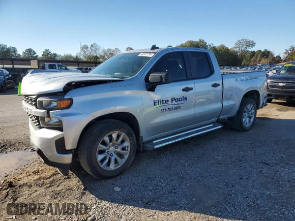 2021 Chevrolet Silverado 1500 Custom with VIN 1GCRWBEK3MZ350607, listed as a Copart auction lot 82812734 with 60,849 mi miles and Non Repairable. Bid and sale history available at DreamBid. Image 1.