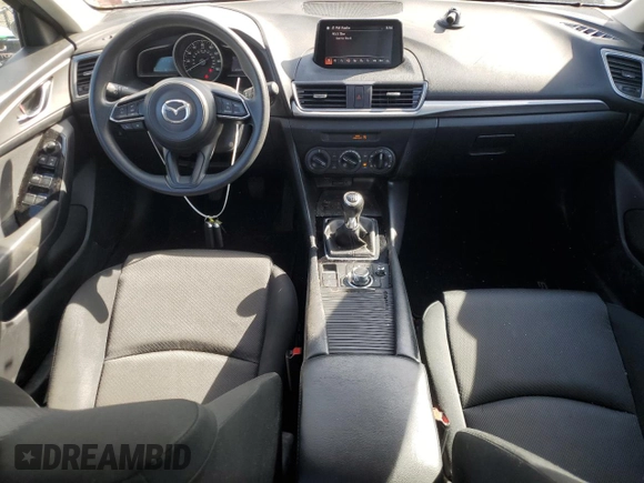 2017 Mazda 3 Sport with VIN 3MZBN1K76HM107389, listed as a Copart auction lot 53777005 with 87,402 mi miles and Salvage Title. Bid and sale history available at DreamBid. Image 8.