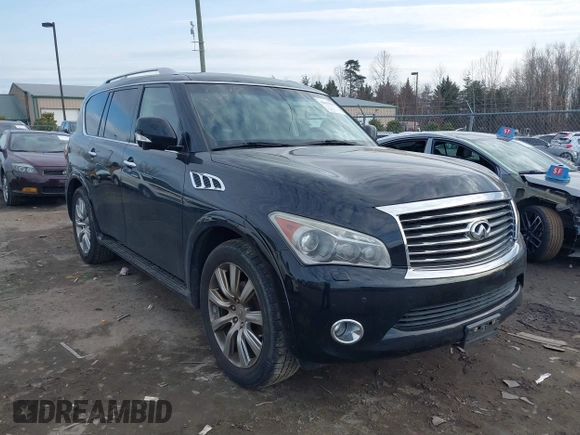 2013 Infiniti QX56 with VIN JN8AZ2NC8D9330158, listed as a IAAI auction lot 41612916 with 124,346 mi miles and . Bid and sale history available at DreamBid. Image 1.