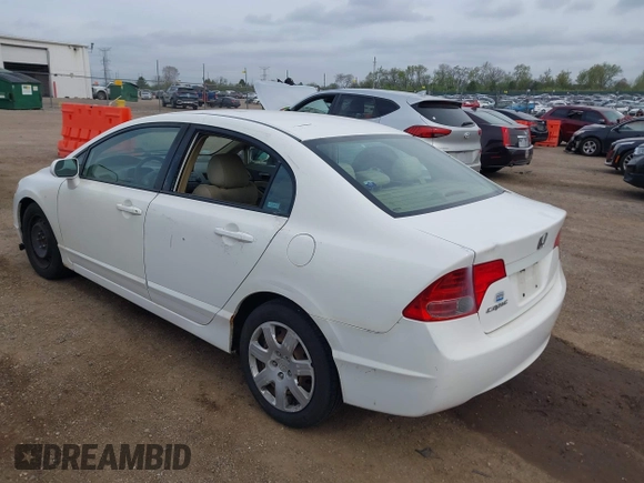 2008 Honda Civic LX with VIN 1HGFA16548L009585, listed as a IAAI auction lot 42134777 with Not Provided miles and . Bid and sale history available at DreamBid. Image 3.
