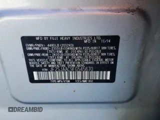 2015 Subaru Forester 2.5i with VIN JF2SJAAC9FG545670, listed as a Copart auction lot 46510805 with 158,866 mi miles and Salvage Title. Bid and sale history available at carsss.com. Image 13.