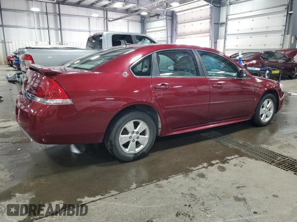2009 Chevrolet Impala LT with VIN 2G1WT57N991152823, listed as a Copart auction lot 51926705 with 110,726 mi miles and Salvage Title. Bid and sale history available at DreamBid. Image 3.