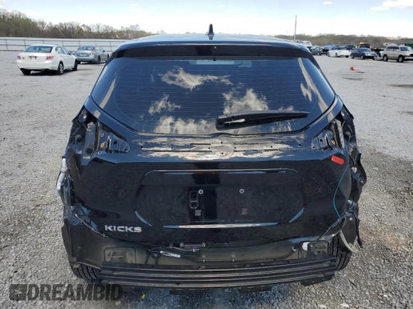 2024 Nissan Kicks S with VIN 3N1CP5BV9RL565865, listed as a Copart auction lot 50495815 with 8,343 mi miles and Salvage Title. Bid and sale history available at carsss.com. Image 6.