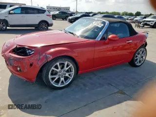 2006 Mazda MX-5 Miata Sport z VIN JM1NC25F060100632, wystawiony jako Copart lot #59758675 z przebiegiem 90 407 mil mil oraz Czysty tytuł • Clean title. Historia ofert i sprzedaży dostępna na DreamBid. Obrazek 1.