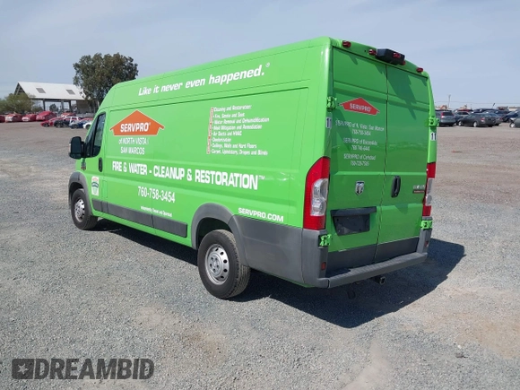 2016 Ram ProMaster Cargo with VIN 3C6URVJG0GE105923, listed as a IAAI auction lot 41670716 with 150,321 mi miles and . Bid and sale history available at DreamBid. Image 3.