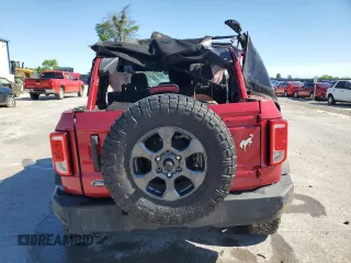 2021 Ford Bronco with VIN 1FMDE5BH1MLB00420, listed as a Copart auction lot 61452524 with 32,260 mi miles and Salvage Title. Bid and sale history available at DreamBid. Image 6.