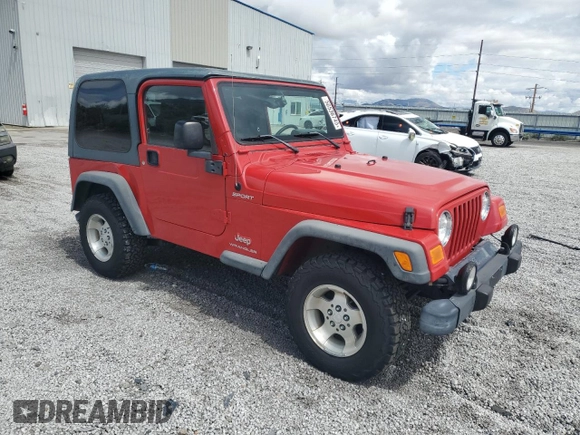 2003 Jeep Wrangler Sport with VIN 1J4FA49S83P369892, listed as a Copart auction lot 56536745 with 182,535 mi miles and Salvage title. Bid and sale history available at DreamBid. Image 4.