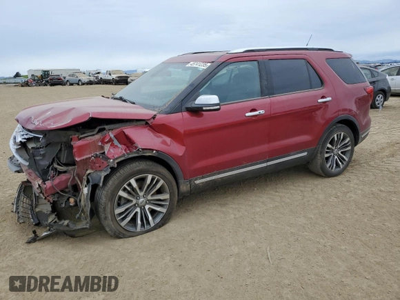2018 Ford Explorer Platinum with VIN 1FM5K8HT1JGC57041, listed as a Copart auction lot 45741235 with 98,236 mi miles and Salvage Title. Bid and sale history available at carsss.com. Image 1.