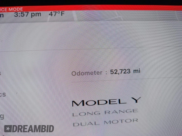2022 Tesla Model Y Long Range z VIN 7SAYGDEE3NF358487, wystawiony jako IAAI lot #42036969 z przebiegiem 52 723 mil mil oraz . Historia ofert i sprzedaży dostępna na DreamBid. Obrazek 15.