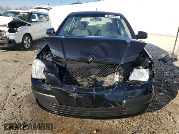 2008 Kia Rio LX with VIN KNADE163986345138, listed as a Copart auction lot 43580185 with 147,067 mi miles and Non Repairable. Bid and sale history available at carsss.com. Image 5.