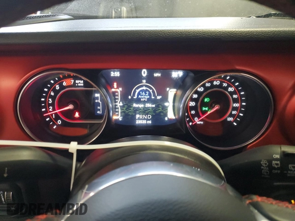 2021 Jeep Wrangler Unlimited Rubicon with VIN 1C4HJXFNXMW732523, listed as a Copart auction lot 40781314 with 23,535 mi miles and Salvage title. Bid and sale history available at DreamBid. Image 9.