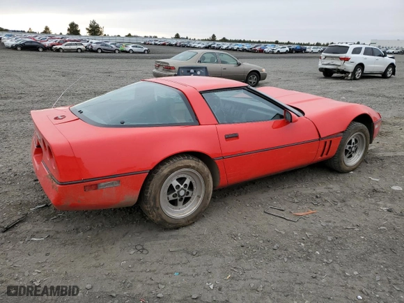1985 Chevrolet Corvette with VIN 1G1YY0787F5112113, listed as a Copart auction lot 76953684 with 140,063 mi miles and Salvage Title. Bid and sale history available at carsss.com. Image 3.