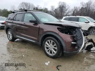 2020 Ford Explorer XLT with VIN 1FMSK7DH9LGA77629, listed as a Copart auction lot 50435725 with 77,014 mi miles and Salvage Title. Bid and sale history available at carsss.com. Image 4.
