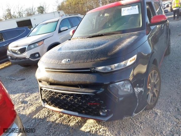 2020 Kia Soul GT-Line with VIN KNDJ63AU6L7003129, listed as a IAAI auction lot 41847674 with 57,097 mi miles. Bid and sale history available at carsss.com. Image 12.