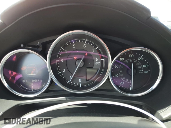 2021 Mazda MX-5 Miata Grand Touring with VIN JM1NDAD77M0459510, listed as a Copart auction lot 68654874 with 39,657 mi miles and Salvage title. Bid and sale history available at DreamBid. Image 9.
