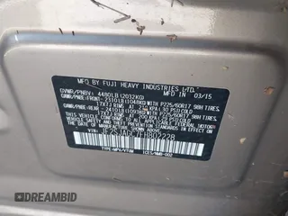 2015 Subaru Forester 2.5i Premium with VIN JF2SJAGC7FH802228, listed as a IAAI auction lot 41966732 with 96,186 mi miles. Bid and sale history available at carsss.com. Image 9.