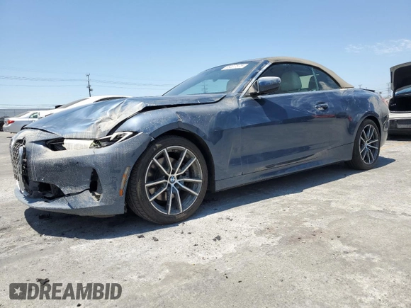2024 BMW 4 Series 430i с VIN WBA23AT05RCP03975, выставлен на аукционе Copart как лот 65407575 с пробегом Не указан миль и Списание • Salvage title. История ставок и продаж доступна на DreamBid. Изображение 1.