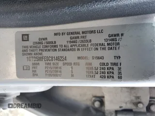 2012 GMC Canyon SLE1 with VIN 1GTD5MFE0C8146224, listed as a Copart auction lot 45018345 with 183,210 mi miles and Clean Title. Bid and sale history available at carsss.com. Image 12.