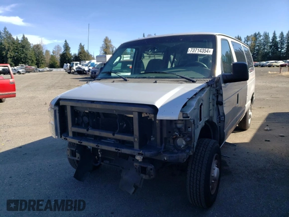 2008 Ford Econoline Passenger XL with VIN 1FBNE31L08DA43554, listed as a Copart auction lot 73714354 with 205,979 mi miles and Salvage Title. Bid and sale history available at DreamBid. Image 1.