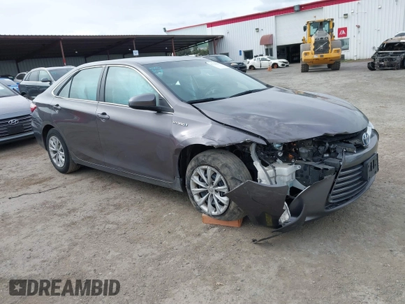 2017 Toyota Camry Hybrid LE with VIN 4T1BD1FK9HU216117, listed as a IAAI auction lot 41710989 with 99,595 mi miles. Bid and sale history available at carsss.com. Image 1.
