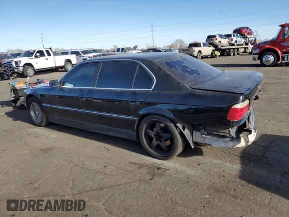 1999 BMW 7 Series 740il with VIN WBAGH833XXDP05481, listed as a Copart auction lot 85510534 with 159,680 mi miles and Salvage Title. Bid and sale history available at carsss.com. Image 2.