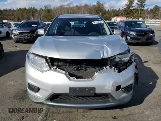2015 Nissan Rogue SV with VIN KNMAT2MVXFP591564, listed as a Copart auction lot 48333455 with 77,453 mi miles and Salvage Title. Bid and sale history available at DreamBid. Image 5.